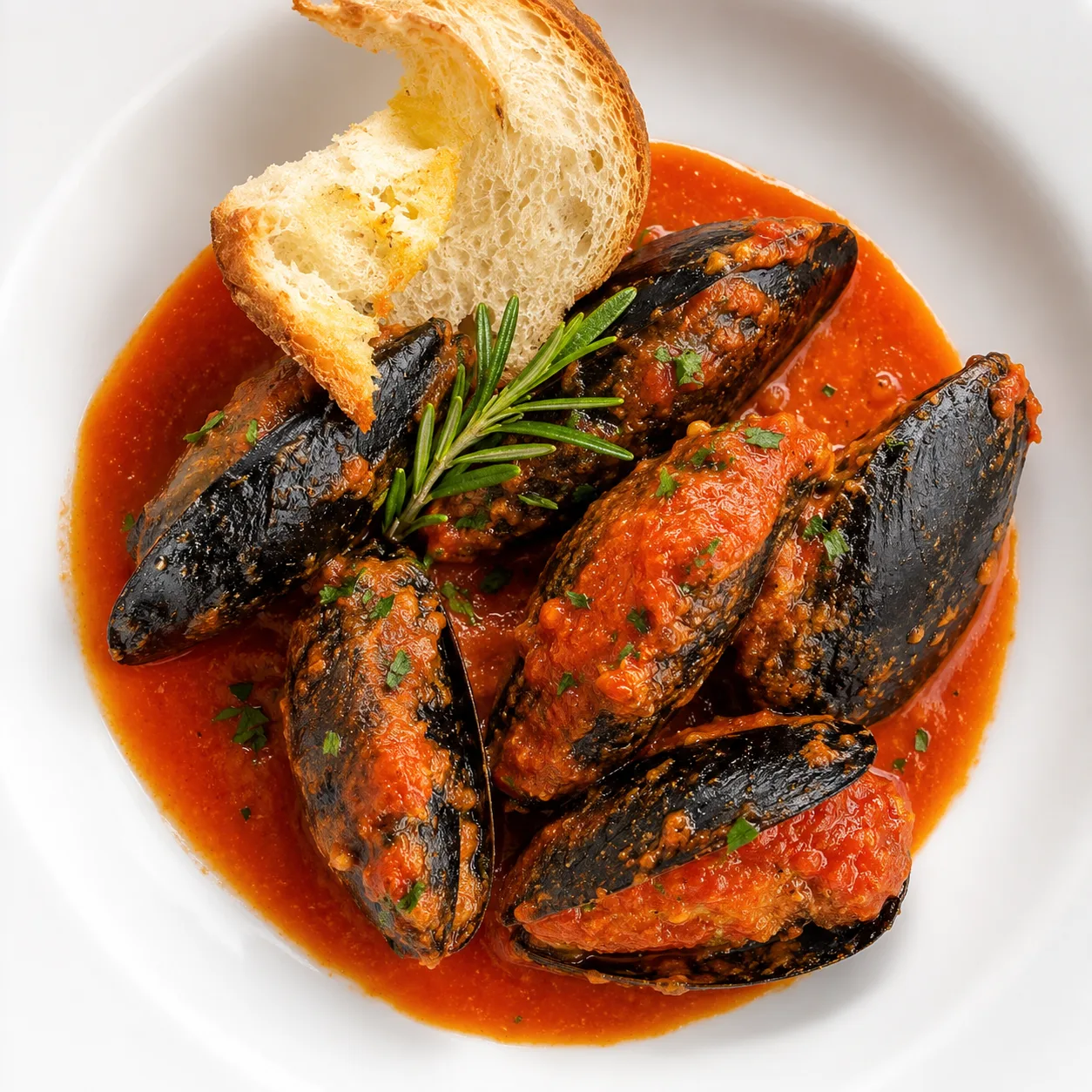Cozze alla marinara servite al chiosco del Bagno Carla, Forte dei Marmi